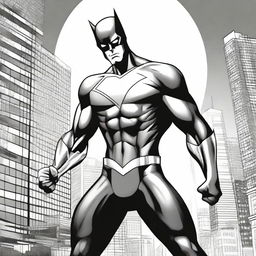 A detailed and classic depiction of Northstar, the superhero known for his incredible speed and flight abilities, wearing his iconic black and white costume