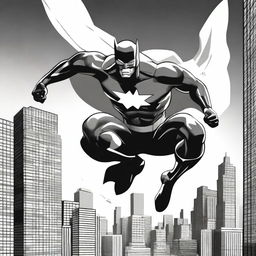 A detailed and classic depiction of Northstar, the superhero known for his incredible speed and flight abilities, wearing his iconic black and white costume