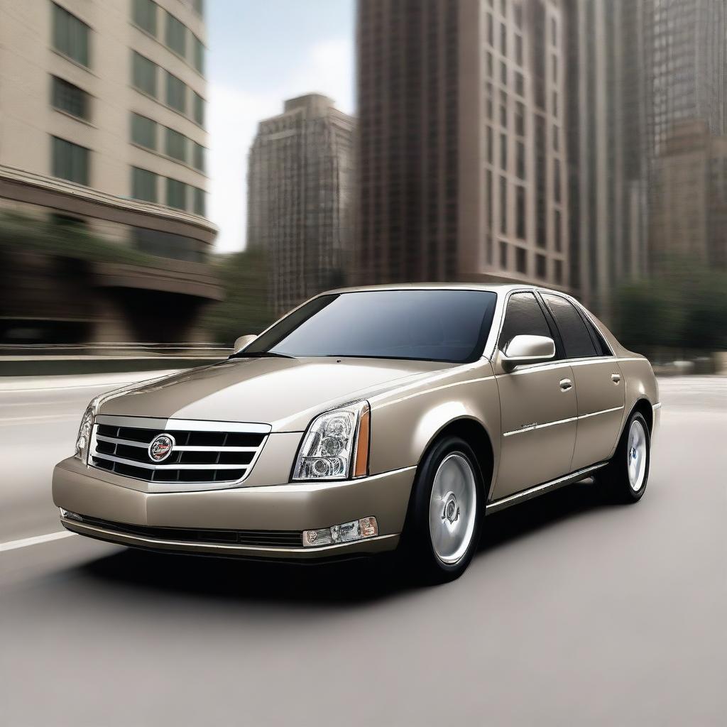 A Cadillac DTS with a significantly larger engine