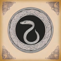 Create a book cover featuring an ouroboros snake, which is a self-eating snake forming a perfect circle