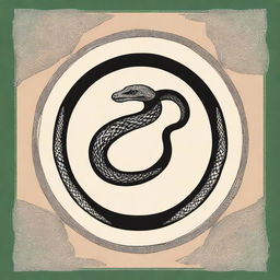 Create a book cover featuring an ouroboros snake, which is a self-eating snake forming a perfect circle