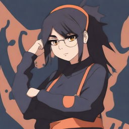 Create an anime version of Mia Khalifa in the style of Naruto Shippuden