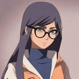 Create an anime version of Mia Khalifa in the style of Naruto Shippuden