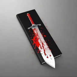 Create a book cover featuring a bloody dagger