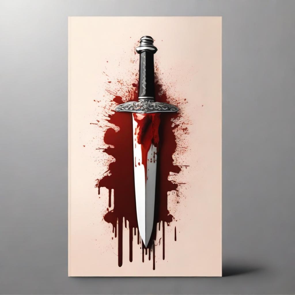 Create a book cover featuring a bloody dagger