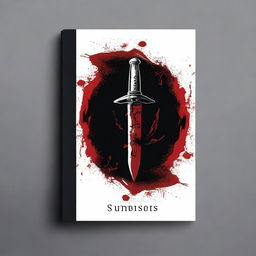 Create a book cover featuring a bloody dagger with the ouroboros symbol