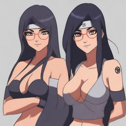 Create an anime version of Mia Khalifa in the style of Naruto Shippuden