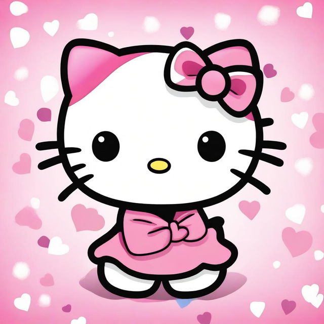 Create an image of Hello Kitty in her classic style