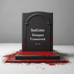 Create a book cover featuring a bloody tombstone