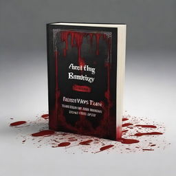 Create a book cover featuring a bloody tombstone