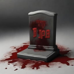 Create a book cover featuring a bloody tombstone