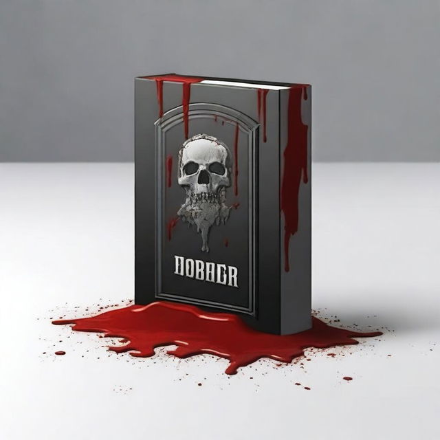 Create a book cover featuring a bloody tombstone