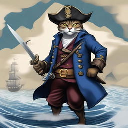 Create an image of a Tabaxi pirate