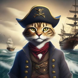 Create an image of a Tabaxi pirate