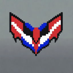 Create a pixel art bat with the colors of the Paraguayan flag