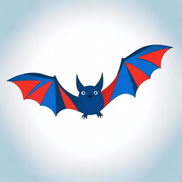 Create an image of a bat with red, white, and blue colors