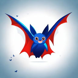 Create an image of a bat with red, white, and blue colors