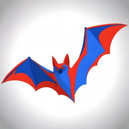 Create an image of a bat with red, white, and blue colors