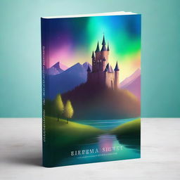 Create a captivating book cover that features an enchanting fantasy landscape with a majestic castle in the background, surrounded by lush forests and a sparkling river