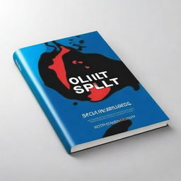 Create a book cover for an oil spill manual, with a dominant blue color and slight variations of red and black