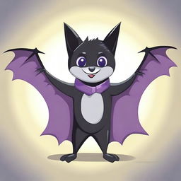 Create an image of a bat holding a Twitch bit