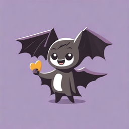 Create an image of a bat holding a Twitch bit