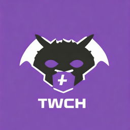 Create an image of a bat holding the Twitch bits logo