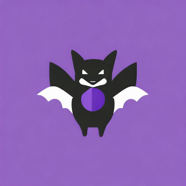 Create an image of a bat holding the Twitch bits logo