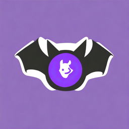 Create an image of a bat holding the Twitch bits logo