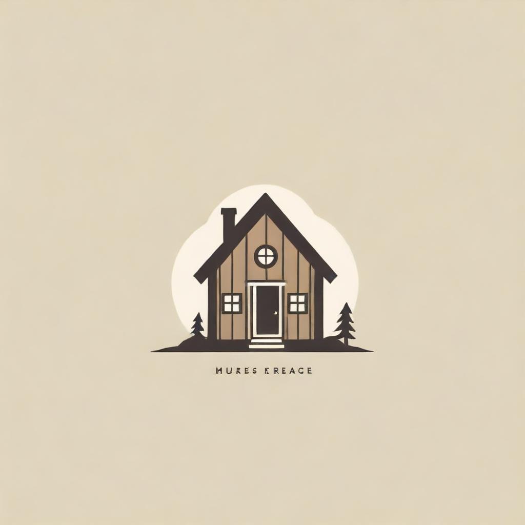 Logo design featuring a rustic, quaint hut