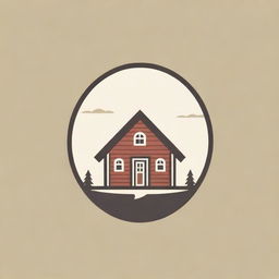 Logo design featuring a rustic, quaint hut