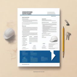 Create a professional cover page for a civil supervisor's report