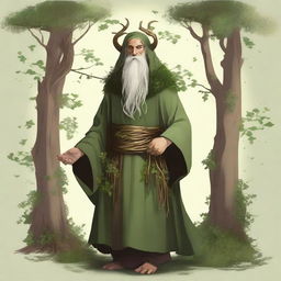 Create an image of a twenty-five-year-old druid hermit