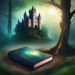 A captivating book cover featuring a mysterious and enchanting scene