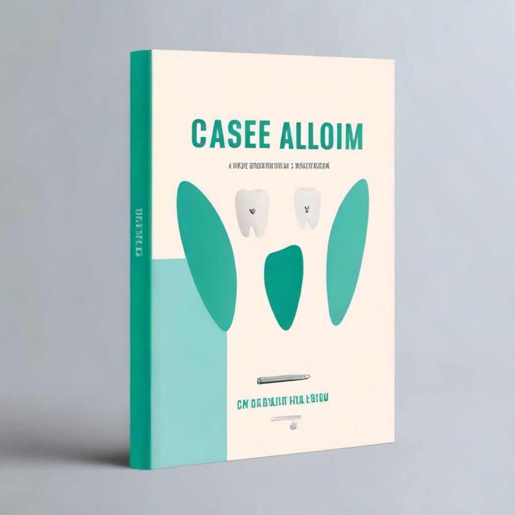 Create a simple and creative book cover for a dental book titled 'CASE ALBUM'