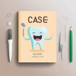 Create a simple and creative book cover for a dental book titled 'CASE ALBUM'