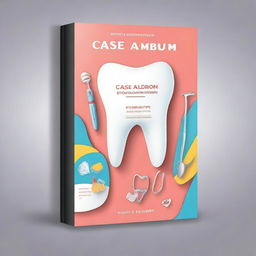 Create a creative dental book cover titled 'Case Album'