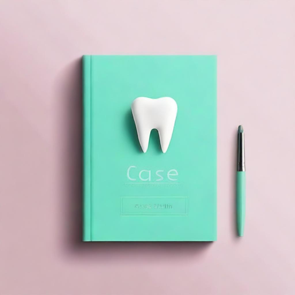 Create an elegant and creative dental book cover titled 'CASE ALBUM'