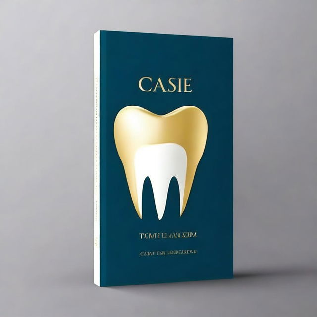 Create an elegant and creative dental book cover titled 'CASE ALBUM'