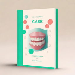 Create an elegant and creative dental book cover titled 'CASE ALBUM'