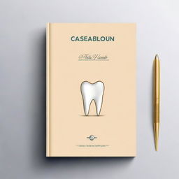 Create an elegant and creative dental book cover titled 'Case Album'