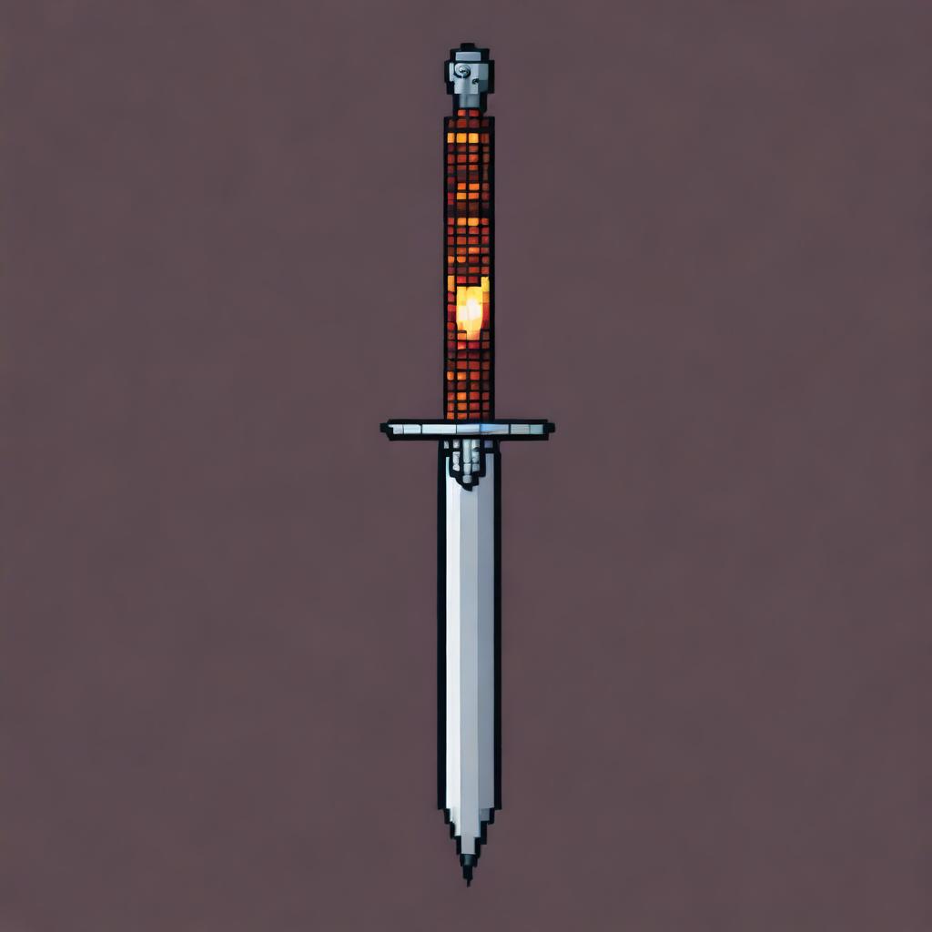 A detailed pixel art representation of a Dungeons & Dragons (D&D) dagger