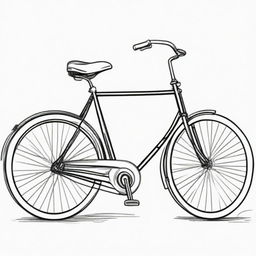 A detailed pencil sketch of a bicycle, ready to be painted