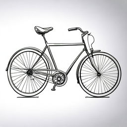 A detailed pencil sketch of a bicycle, ready to be painted