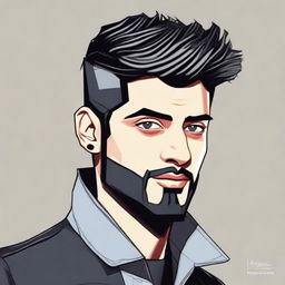 Create a detailed portrait of a character named Zayn Ibdad Khan