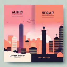 Create a novel cover for 'Lintas Negara Dan Benua' written in elegant and large font at the top or center of the cover