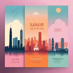 Create a novel cover for 'Lintas Negara Dan Benua' written in elegant and large font at the top or center of the cover