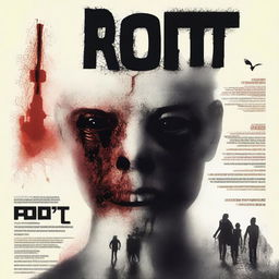 Create a movie poster for an original short film titled 'ROT'