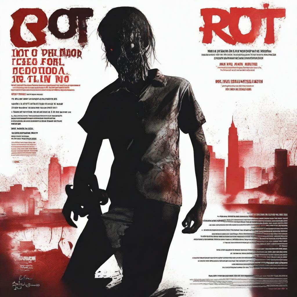 Create a movie poster for an original short film titled 'ROT'