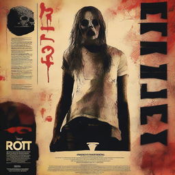 Create a movie poster for an original short film titled 'ROT'